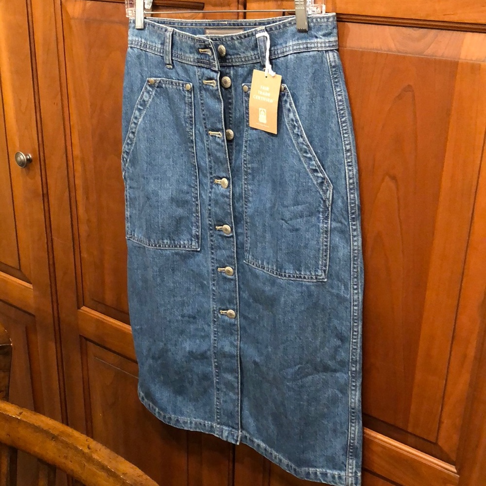 Jean button up skirt